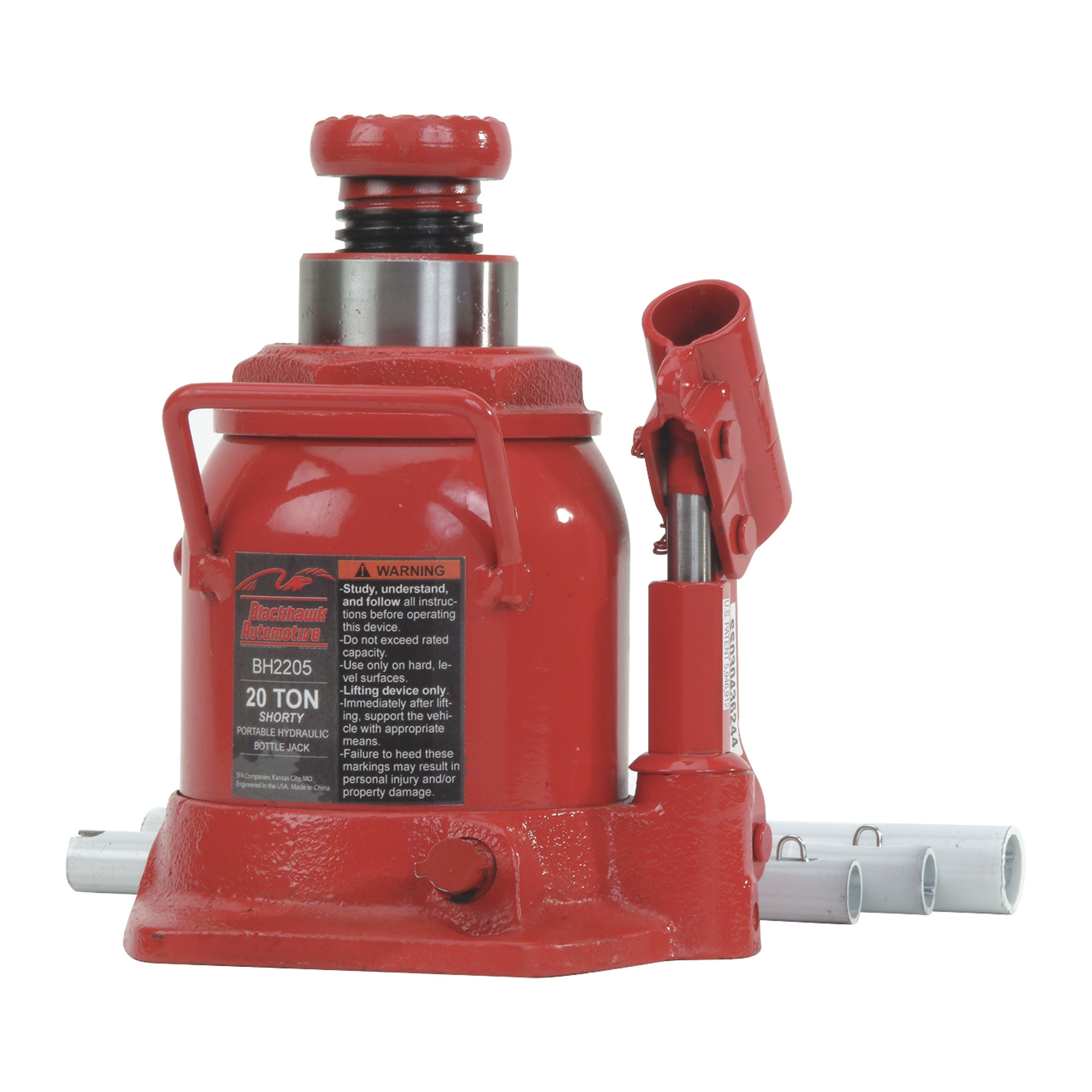 Blackhawk Automotive Heavy-Duty 20-Ton Hydraulic Bottle Jack - Short, Model# BH2205